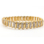 Bracelet Scalloped Link Hidden Box Clasp 5.00ctw Round Diamonds        10ky 9.5mm 6.9" 17.79g 226070077