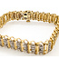 Bracelet Scalloped Link Hidden Box Clasp 5.00ctw Round Diamonds        10ky 9.5mm 6.9" 17.79g 226070077