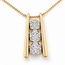 Pendant Bar Cluster  0.34ctw Round Diamonds        14ky 20x10mm 17" 7.00g 226070078
