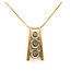 Pendant Bar Cluster  0.34ctw Round Diamonds        14ky 20x10mm 17" 7.00g 226070078