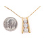 Pendant Bar Cluster  0.34ctw Round Diamonds        14ky 20x10mm 17" 7.00g 226070078