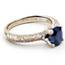 Ring Peek-a-boo Diamonds  0.43ctw Round Diamonds GIA Report: 1232572263 1.12ct Royal Blue Sapphire    18kw 2.7mm Sz4.5 3.44g 226070103