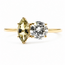 Ring Et Toi Moi 0.65ct Round Diamond GIA: 6233584939 .59ct Color-Changing Alexandrite 14ky 1.5mm Sz7 2.37g 126070159