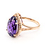 Ring Halo Tear Drop .12ctw Round Diamonds 5ct Purple Amethyst 14kr 2mm Sz6.75 4.09g 126070153