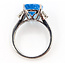 Ring Split Band .33ctw Round Diamonds 7.5ct Swiss Blue Topaz 14kw 3mm Sz7 5.01g 126070151