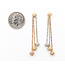 Earrings Square Dangle 14ktri 1.75" 1.74g 126072007