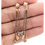 Earrings Square Dangle 14ktri 1.75" 1.74g 126072007