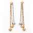 Earrings Square Dangle 14ktri 1.75" 1.74g 126072007