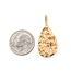 Pendant Nugget .08ctw Round Diamonds 14ky 1.25x.55" 4.77g 126080018