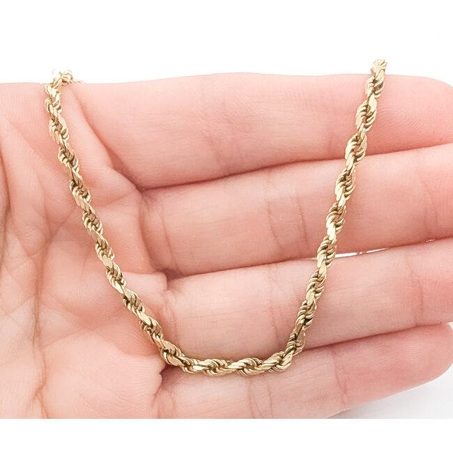 Necklace Rope 14ky 3mm 23" 6.67g 226042007