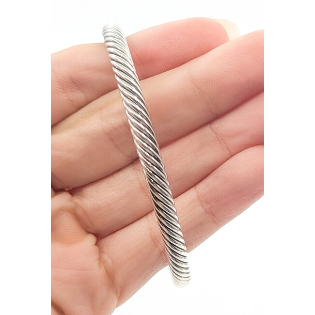 Bracelet David Yurman Cable .19ctw Round Diamonds 6mm White Pearl Sterling 5mm 7" 29.03g 226080001