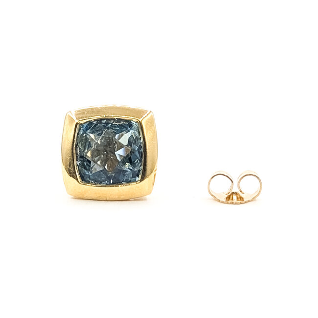 Earrings Stud 5.2ctw Sky Blue Topaz 14ky 11mm 4.14g 226080003