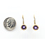 Earrings Leverback 1.1ctw Purple Amethyst 14ky .75x.25" 2.84g 226080004
