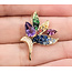 Pendant Bouquet .50ctw Multi-Color Sapphire 1.00ctw Purple Amethyst 14ky 1x.75" 2.43g 226080005