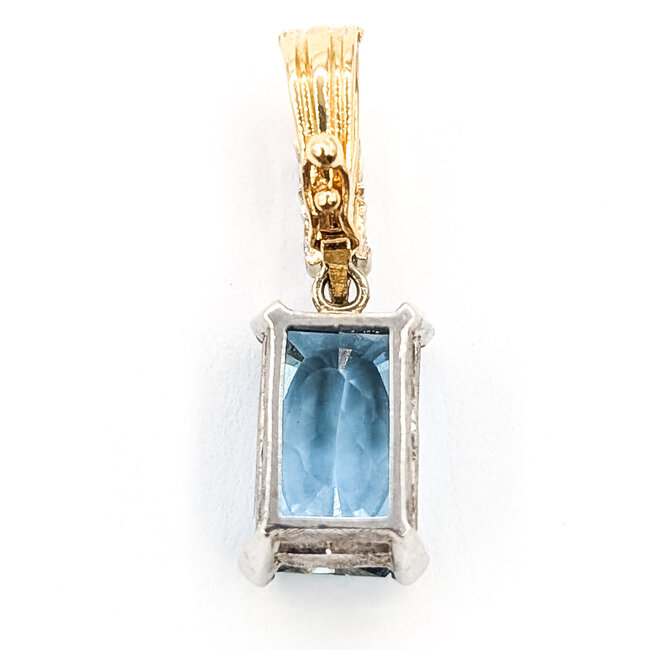 Pendant Drop Pearl Enhancer .25ctw Round Diamonds 2.6ct Sky Blue Aquamarine 14ktt .9x.45" 3.42g 226080006