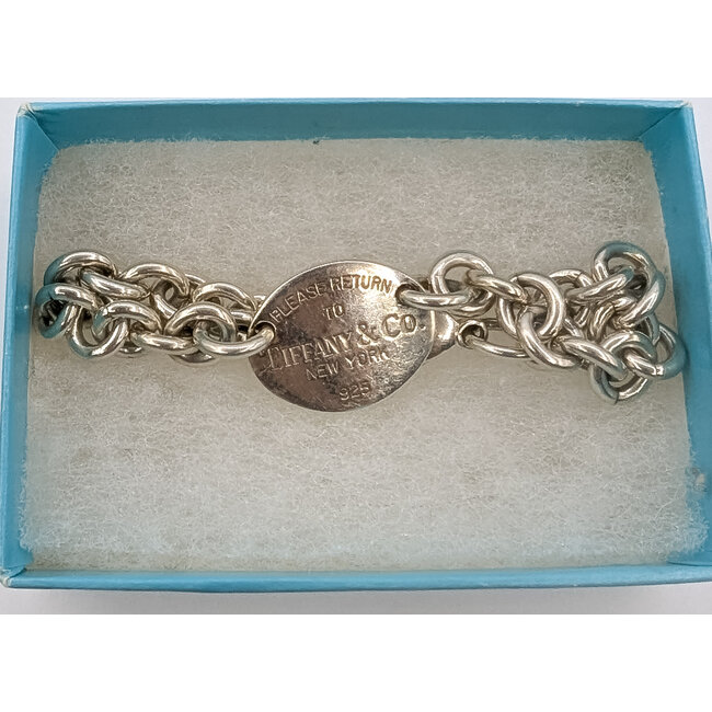 Bracelet Tiffany & Co. Oval Tag Sterling 8mm 7" 28.30g 226080002