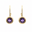 Earrings Leverback 1.1ctw Purple Amethyst 14ky .75x.25" 2.84g 226080004