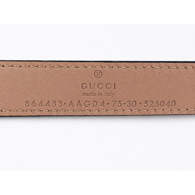 Belt Gucci GG Marmont Thin Black Leather 864433 30" 126075063