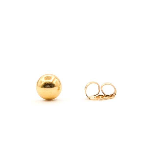 Earrings Ball Stud 14ky 5mm .53g 126082016