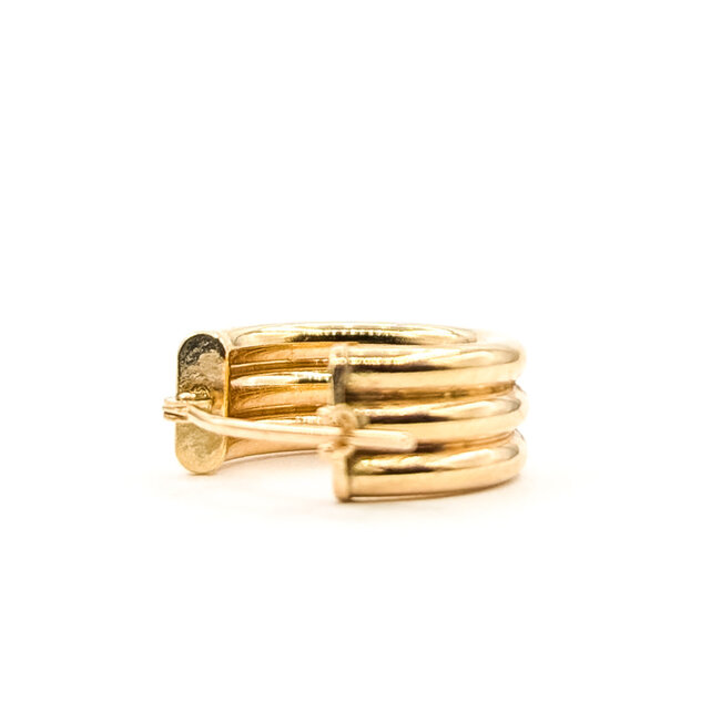 Earrings Tube Basket 14ky 15mm 1.73g 126082017