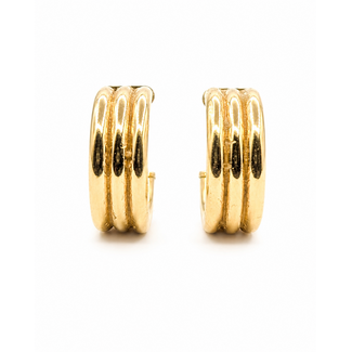 Earrings Tube Basket 14ky 15mm 1.73g 126082017
