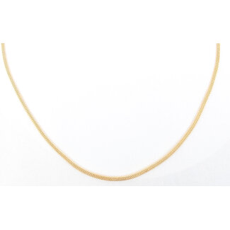 Necklace Woven Mesh Tube Lobster Clasp 14ky 2mm 20" 5.4g 126082009