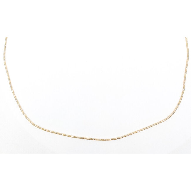 Necklace Snake Chain Lobster Clasp 14ky 1.2mm 18" 5.05g 126082013