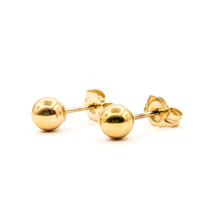 Earrings Ball Stud 14ky 5mm .53g 126082016