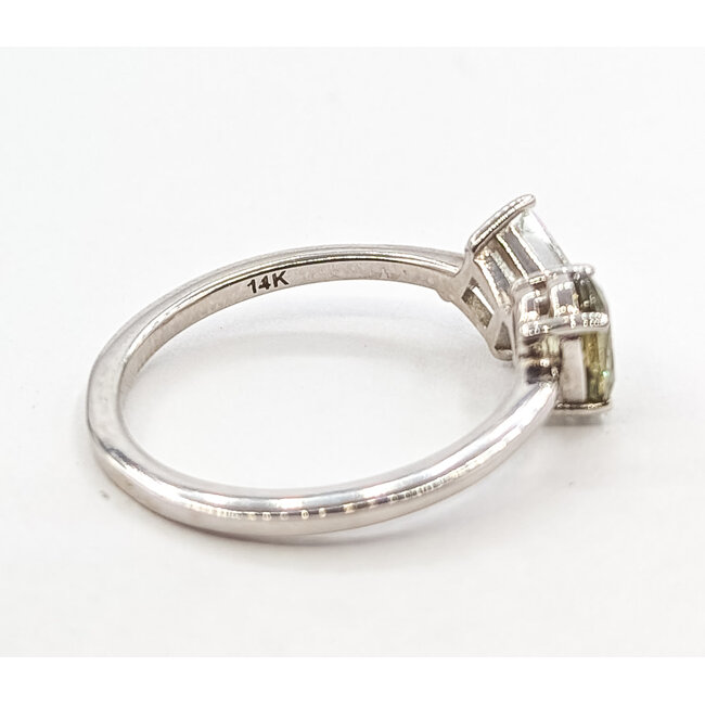 Ring Et Toi Moi 0.72ct Princess Diamond GIA: 2233584981 .77ct Color-Changing Alexandrite 14kw 1.5mm Sz7 2.40g 126070157