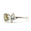 Ring Et Toi Moi 0.72ct Princess Diamond GIA: 2233584981 .77ct Color-Changing Alexandrite 14kw 1.5mm Sz7 2.40g 126070157