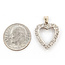 Pendant Heart .17ctw Round Diamonds 10kw .75x.6" 2.18g 126080035