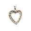 Pendant Heart .17ctw Round Diamonds 10kw .75x.6" 2.18g 126080035
