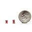 Earrings Stud .20ctw Red Ruby 14ky 5mm .79g 126080047