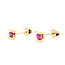 Earrings Stud .20ctw Red Ruby 14ky 5mm .79g 126080047