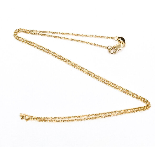 Necklace Rolo Link Lobster Clasp 14ky 16" 1.88g 126082008