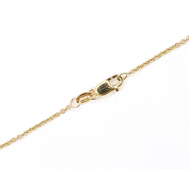 Necklace Rolo Link Lobster Clasp 14ky 16" 1.88g 126082008