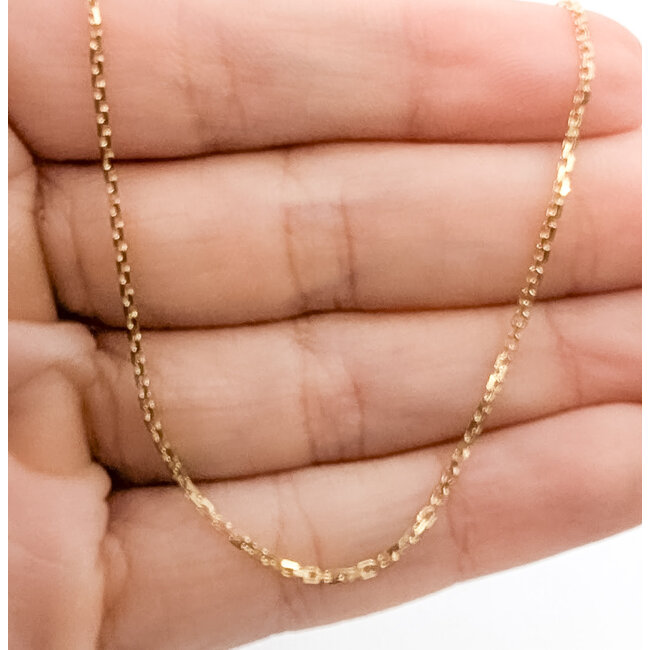 Necklace Rolo Link Lobster Clasp 14ky 1mm 18-20" 2.53g 126082011