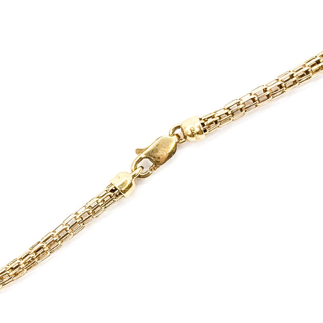 Necklace Tube Link Lobster Clasp 14ky 3mm 20" 9g 126082012