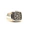 Ring Signet Cluster .75ctw Round Diamonds 14ktt 15mm Sz9 14.73g 126020043