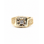 Ring Nugget Style .20ct Round Diamond 14ky 11mm Sz10 7.8g 225070079