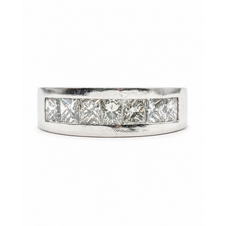 Ring Engagement 1.89ctw Princess Diamonds 950pt 6mm Sz10 14.45g 226030052