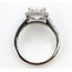 Ring Graduated Engagement Milgrain Halo 4.10ct Cushion Lab Grown Diamond IGI: LG739552836 .75ctw Colorless Lab Grown Diamonds 14kw 14mm Sz7 7.09g 126080002