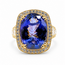 Ring Graduated Cocktail Milgrain Halo 2.25ctw Round Lab Grown Diamonds 12.06ct Violet Tanzanite 14ky 22mm Sz7 13.22g 126080004