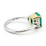 Ring 3-Stone .70ctw Half Moon Lab Grown Diamonds 2.42ct Green Emerald Platinum & 18ky 1.75mm Sz7 5.66g 126080005