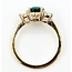 Ring 3-Stone .70ctw Half Moon Lab Grown Diamonds 1.55ct Green Emerald 14ky 1.5mm Sz7 3.37g 126080006