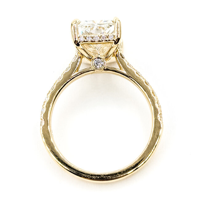 Ring Engagement Hidden Halo 5.10ct Radiant Lab Grown Diamond IGI: LG787604803 .50ctw Colorless Lab Grown Diamonds 14ky 2.25mm Sz7 5.06g 126080008