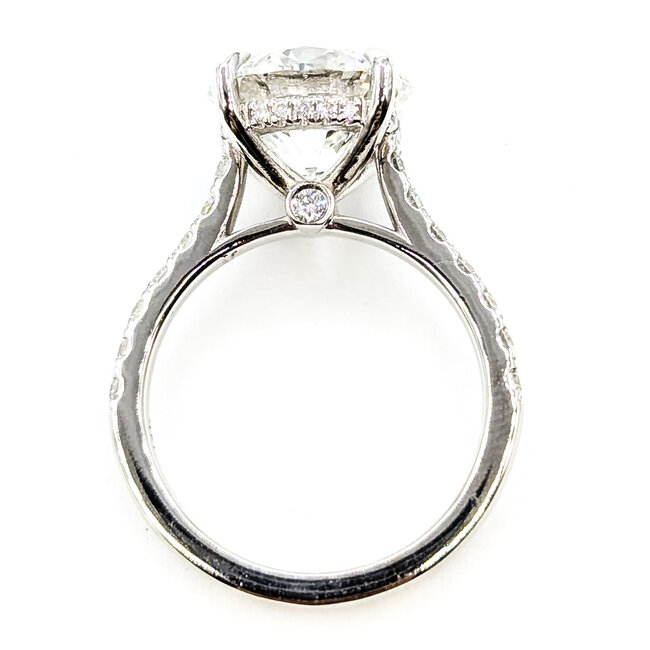 Ring Engagement Hidden Halo 5.10ct Round Lab Grown Diamond IGI: LG694552016 .50ctw Colorless Lab Grown Diamonds 14kw 2.25mm Sz7 5.13g 126080010