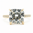 Ring Engagement Hidden Halo 4.05ct Cushion Lab Grown Diamond IGI: LG763607168 .40ctw Colorless Lab Grown Diamonds 14ky 2mm Sz7 4.25g 126080014