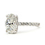 Ring Engagement Hidden Halo 3.59ct Oval Lab Grown Diamond IGI: LG743594611 .50ctw Colorless Lab Grown Diamonds 14kw 2.25mm Sz7 4.65g 126080016