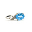 Pendant Drop Twist .01ct Round Diamond 2ct Sky Blue Topaz 10kw .75x.25" 1.54g 126080037